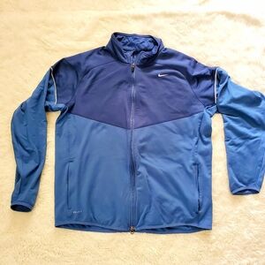 Nike XXL Men's Blue Full Zip Sweat Shirt. Dri Fit